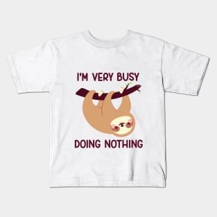 Cute lazy sloth Kids T-Shirt